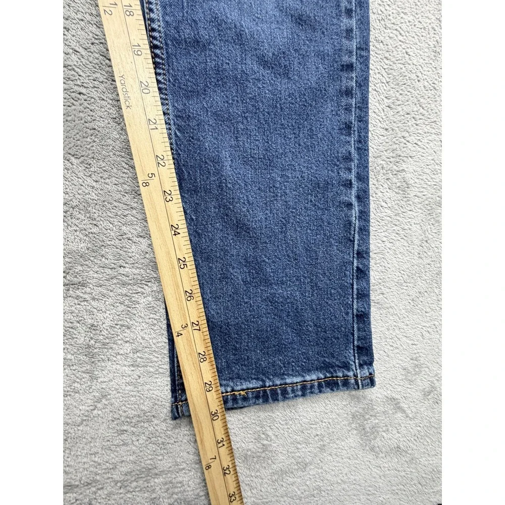 Levis 505 Jeans Mens Measured 31x30 Blue Straight Medium Wash‎ Stretch Denim